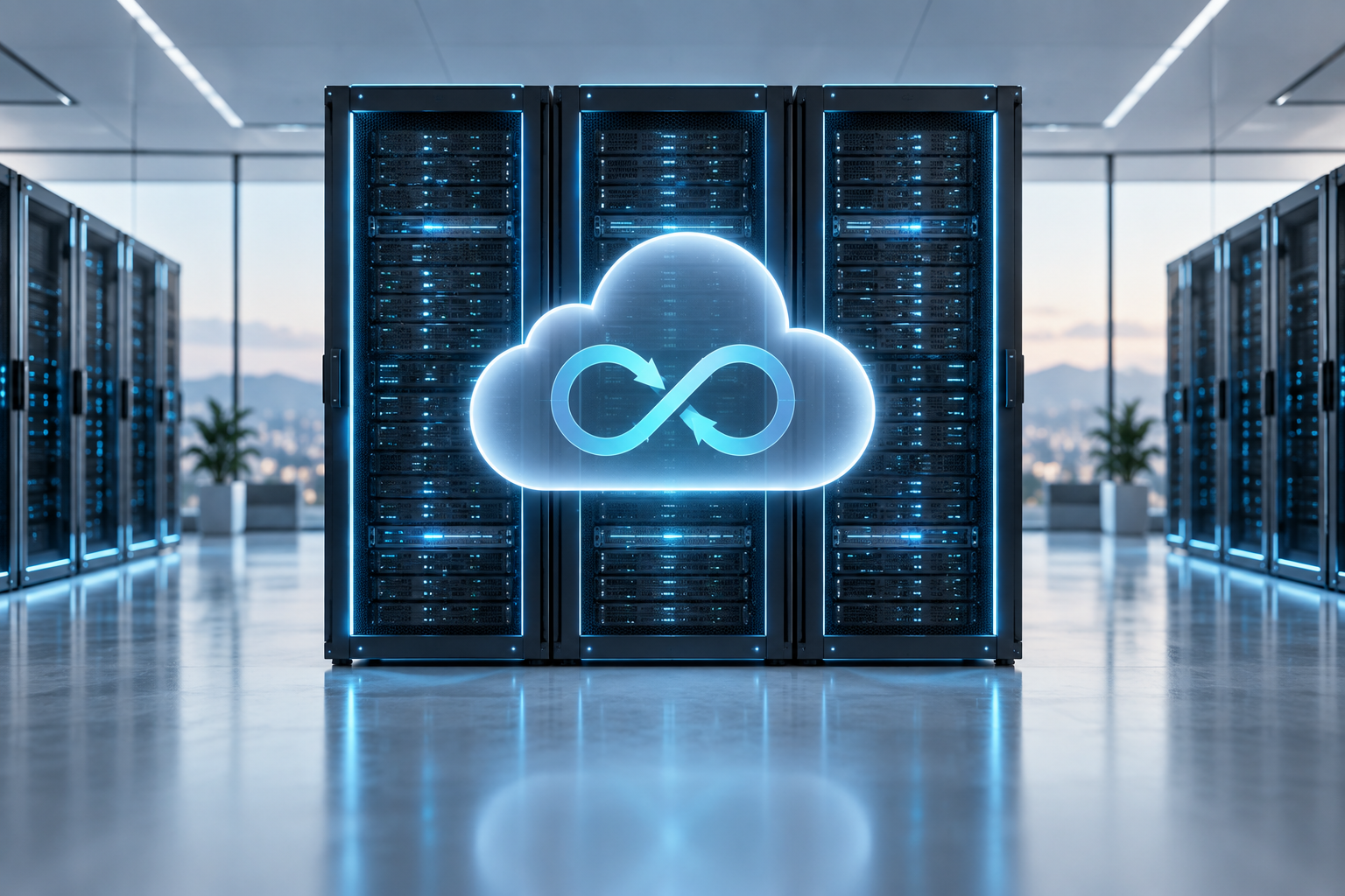 Cloud infrastructure illustration