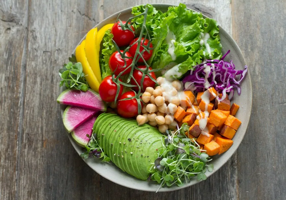 Colourful vegetable bowl